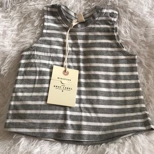 Gray label Baby boy organic cotton tank 💙